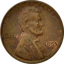 Coin, United States, Lincoln Cent, Cent, 1955, U.S. Mint, Philadelphia