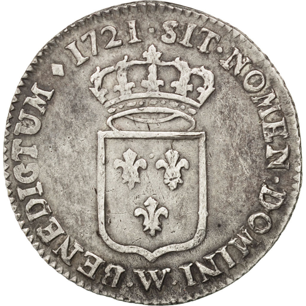 Coin, France, Louis XV, 1/3 Écu de France, 1/3 Ecu, 1721, Lille, AU(50-53)