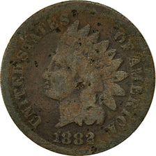 Coin, United States, Indian Head Cent, Cent, 1882, U.S. Mint, Philadelphia