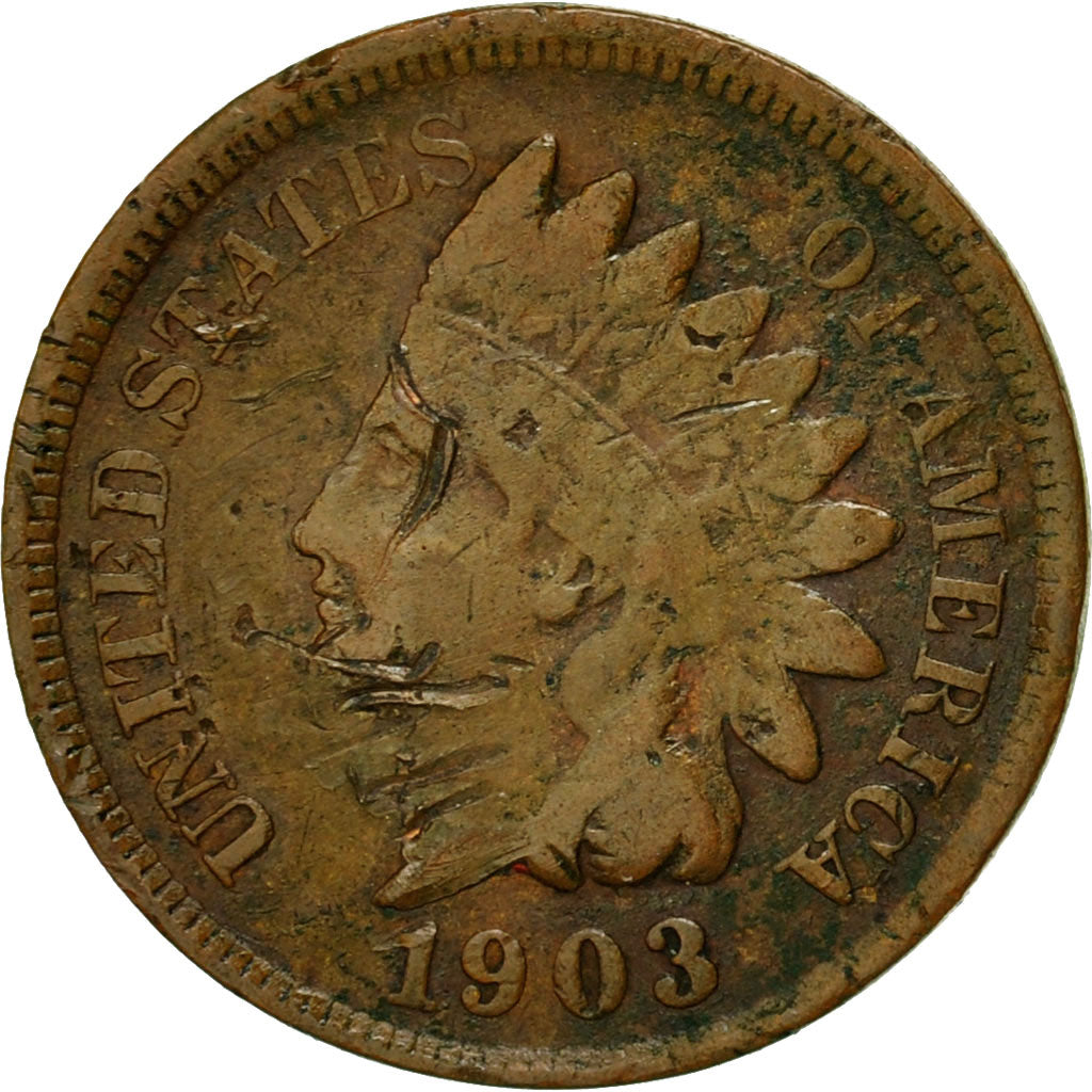 Coin, United States, Indian Head Cent, Cent, 1903, U.S. Mint, Philadelphia