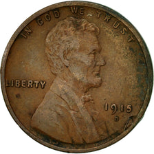 Coin, United States, Lincoln Cent, Cent, 1915, U.S. Mint, Denver, EF(40-45)