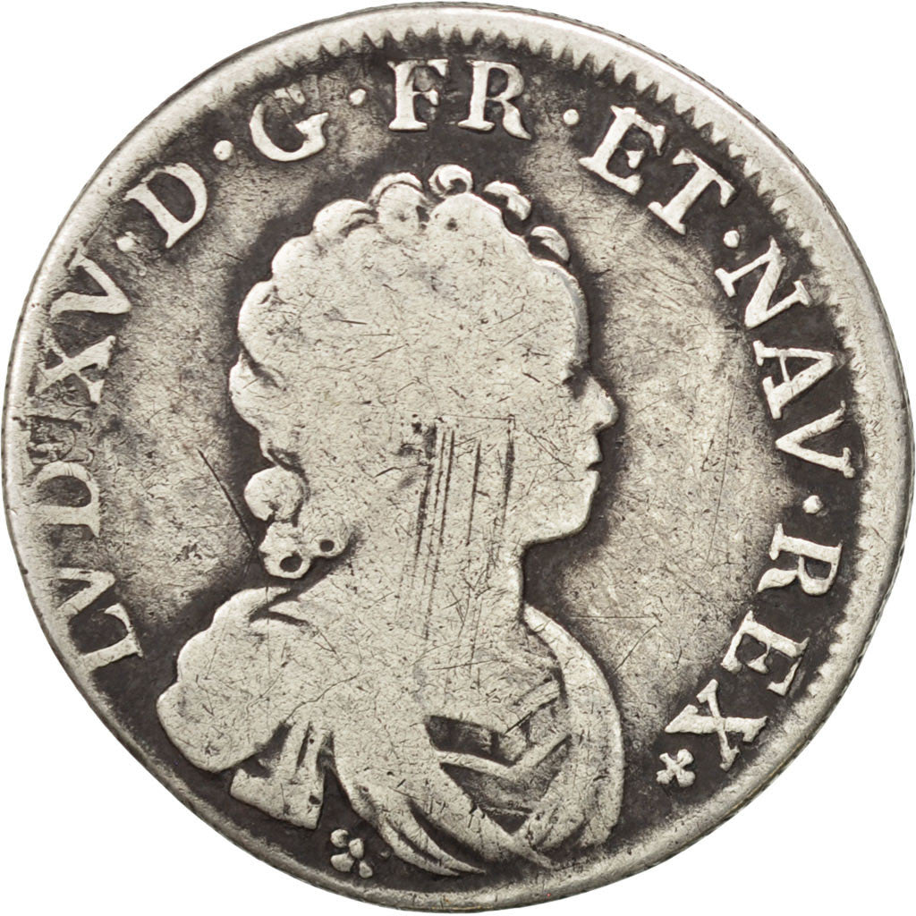 Moneta, Francia, Louis XV, 1/4 Écu Vertugadin, 30 Sols, 1/4 ECU, 1716, Amiens