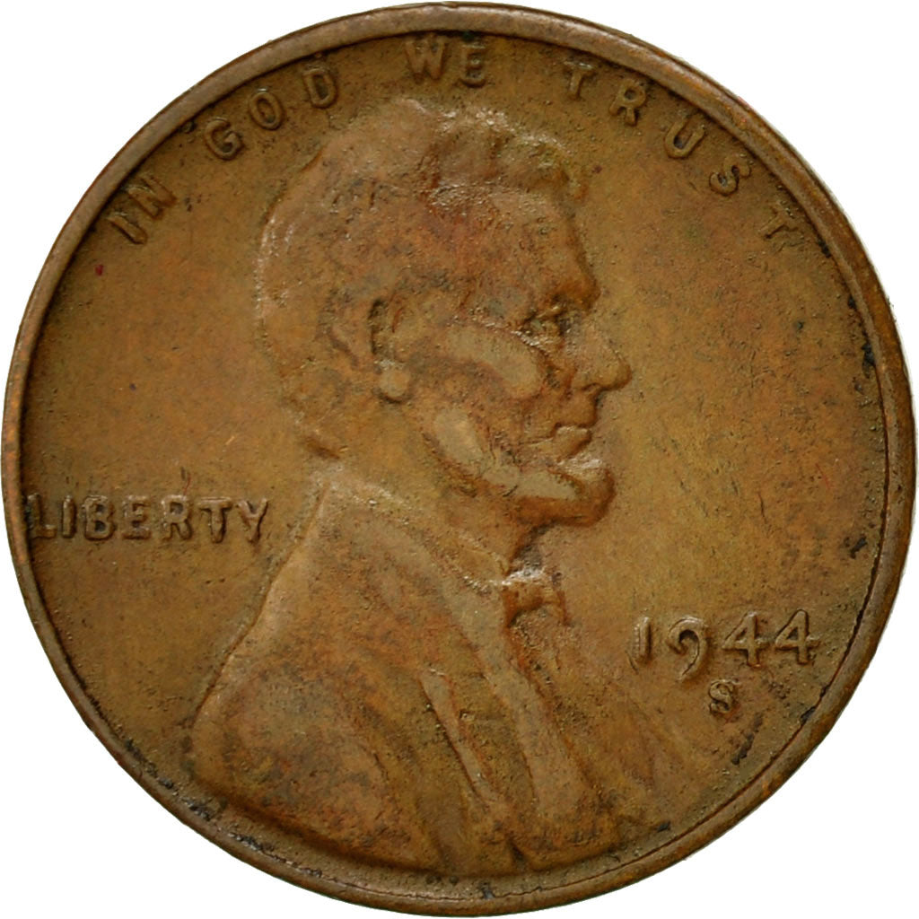 Coin, United States, Lincoln Cent, Cent, 1944, U.S. Mint, San Francisco