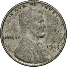 Coin, United States, Lincoln Cent, Cent, 1943, U.S. Mint, Philadelphia