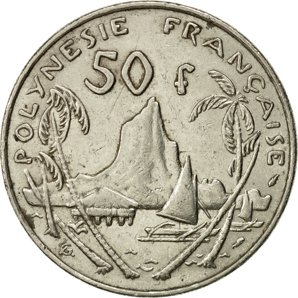 Coin, French Polynesia, 50 Francs, 1975, Paris, AU(50-53), Nickel, KM:13