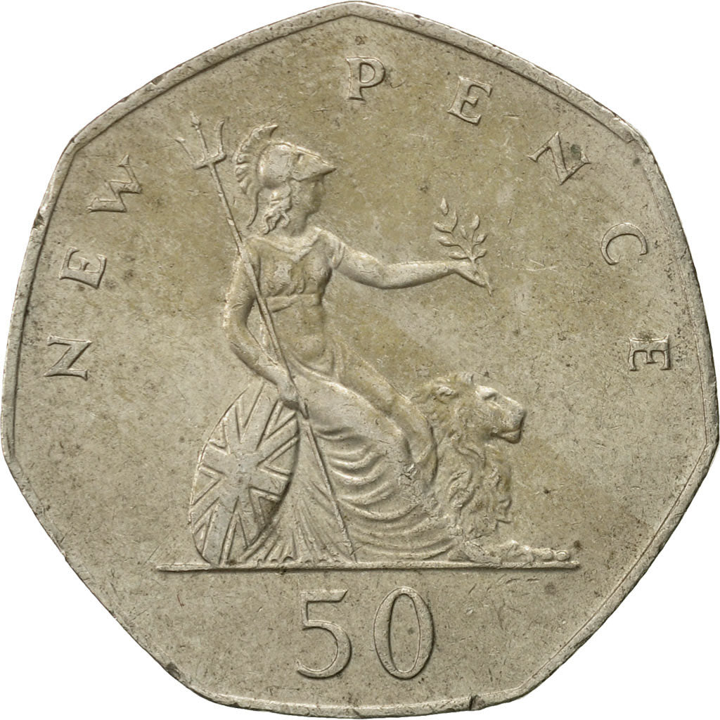 Moneda, Gran Bretaña, Elizabeth II, 50 New Pence, 1981, MBC+, Cobre - níquel