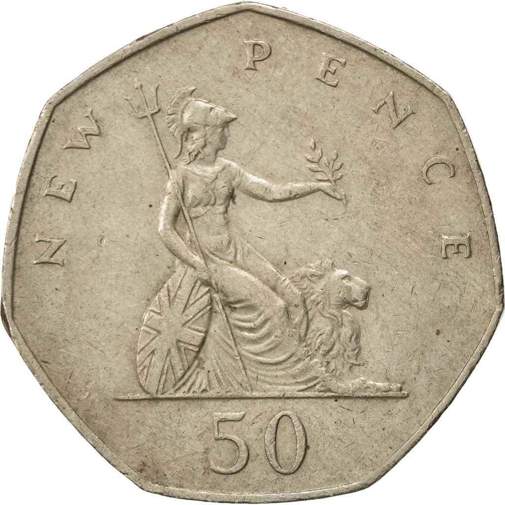 Coin, Great Britain, Elizabeth II, 50 New Pence, 1981, AU(50-53), Copper-nickel