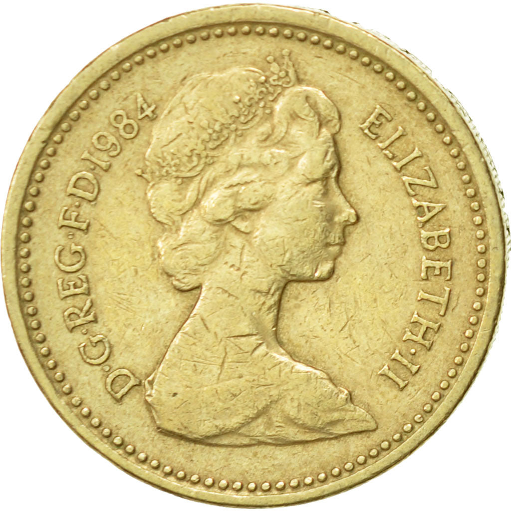 Coin, Great Britain, Elizabeth II, Pound, 1984, EF(40-45), Nickel-brass, KM:934