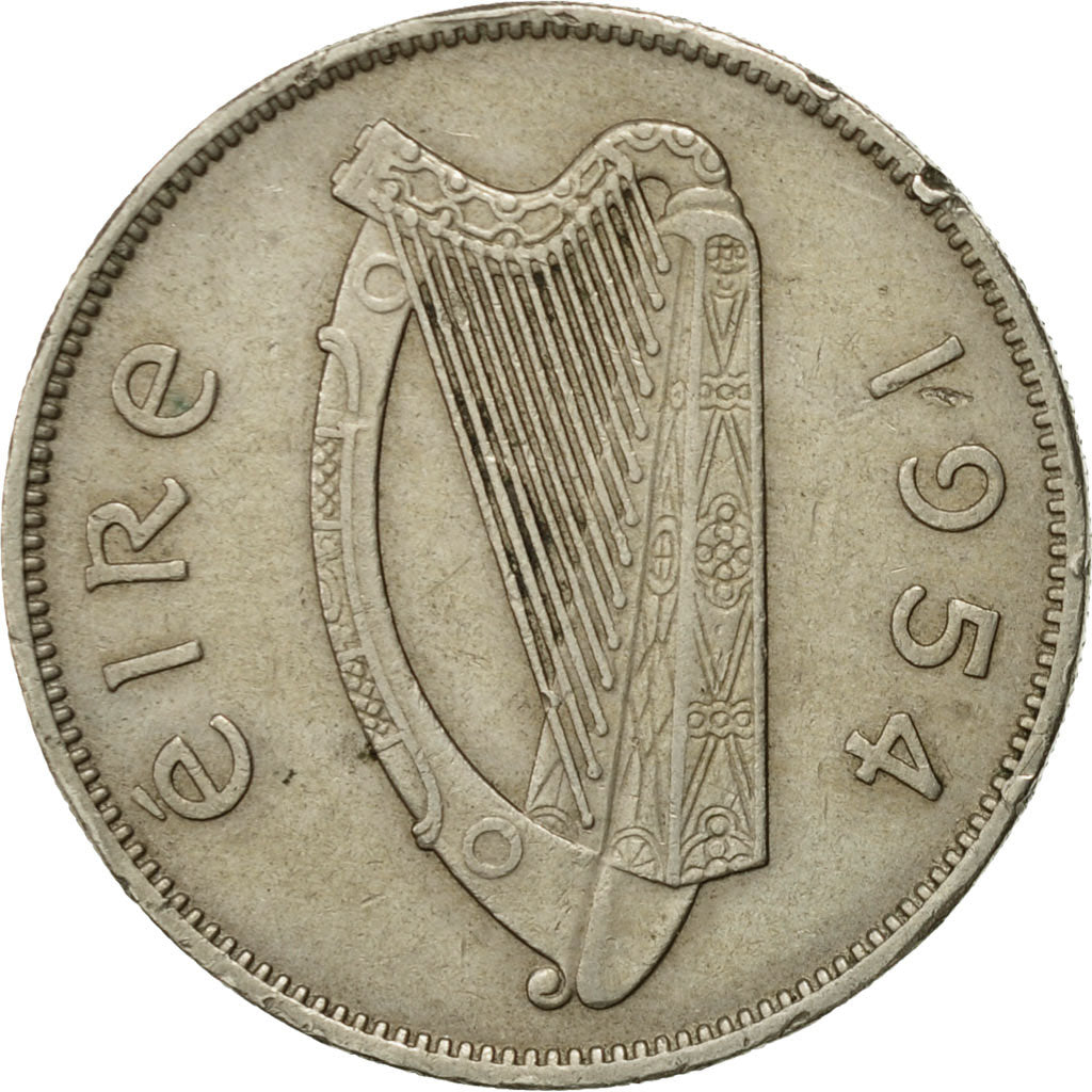 Coin, IRELAND REPUBLIC, Florin, 1954, EF(40-45), Copper-nickel, KM:15a