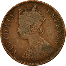 Moneda, INDIA BRITÁNICA, Victoria, 1/4 Anna, 1889, BC+, Cobre, KM:486