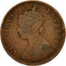 Moneta, INDIA - BRITANNICA, Victoria, 1/4 Anna, 1889, MB+, Rame, KM:486