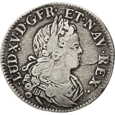 Monnaie, France, Louis XV, 1/4 Écu de France-Navarre, 30 Sols, 1/4 ECU, 1718