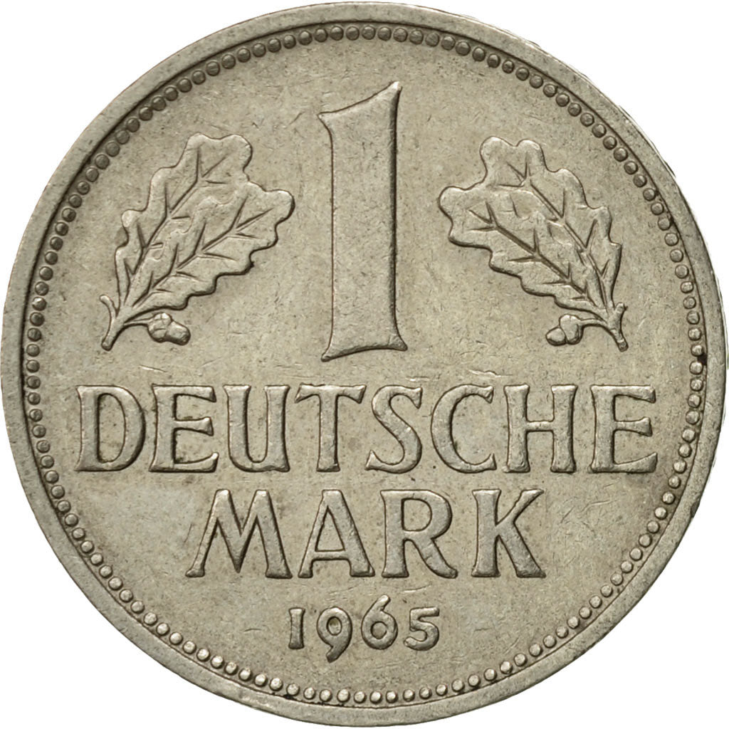 Coin, GERMANY - FEDERAL REPUBLIC, Mark, 1965, Munich, EF(40-45), Copper-nickel