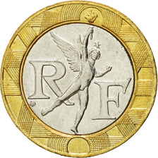 Münze, Frankreich, Génie, 10 Francs, 1988, Paris, VZ, Bi-Metallic, KM:964.1