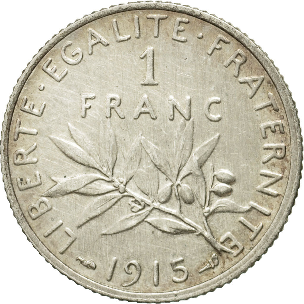 Monnaie, France, Semeuse, Franc, 1915, Paris, TTB, Argent, KM:844.1, Gadoury:467