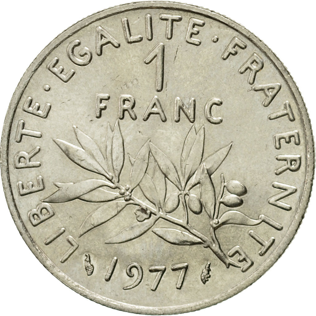 Moneda, Francia, Semeuse, Franc, 1977, Paris, EBC, Níquel, KM:925.1