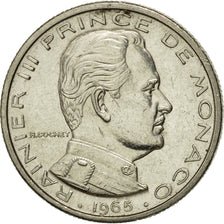 Coin, Monaco, Rainier III, 1/2 Franc, 1965, AU(55-58), Nickel, KM:145