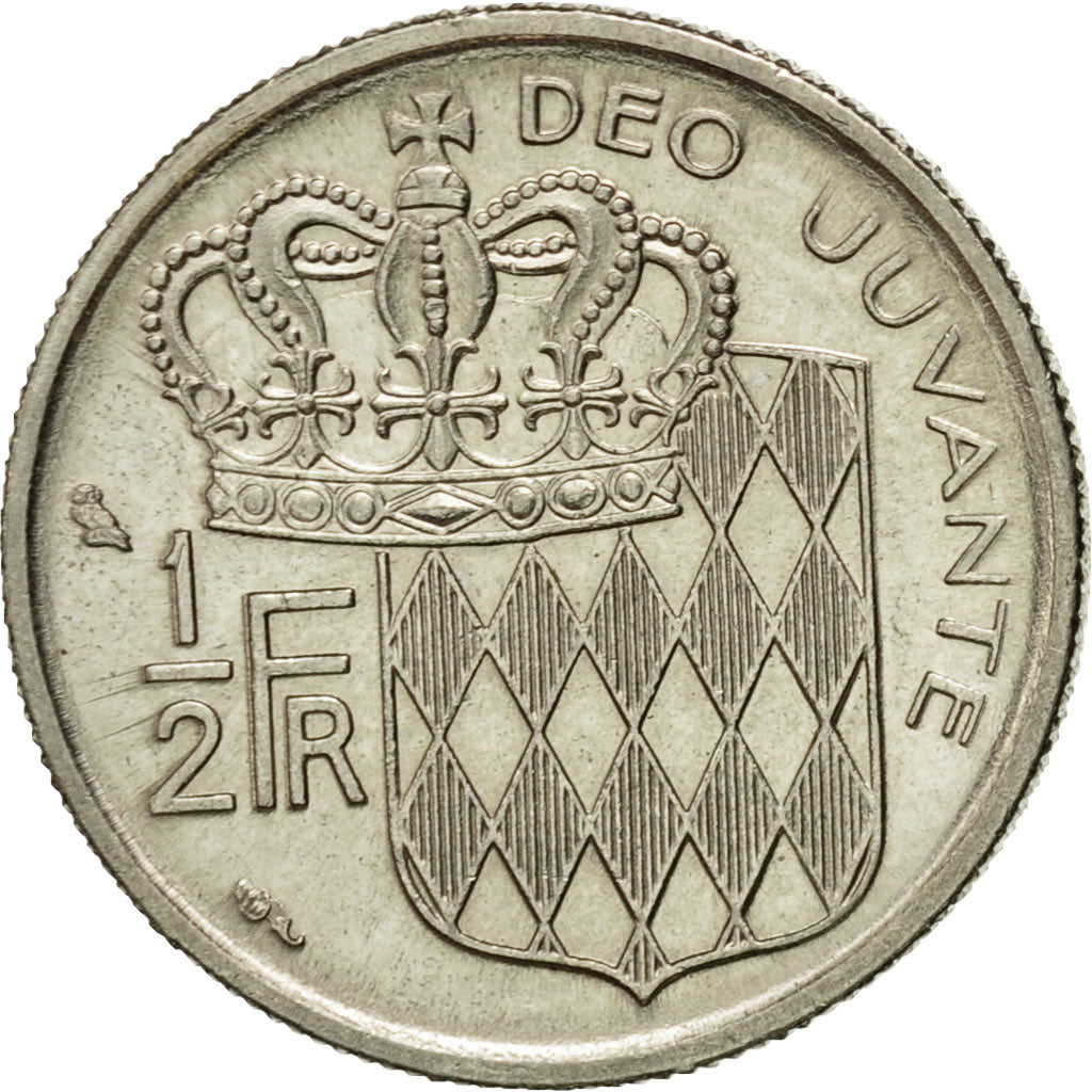 Münze, Monaco, Rainier III, 1/2 Franc, 1965, VZ, Nickel, KM:145, Gadoury:MC 149