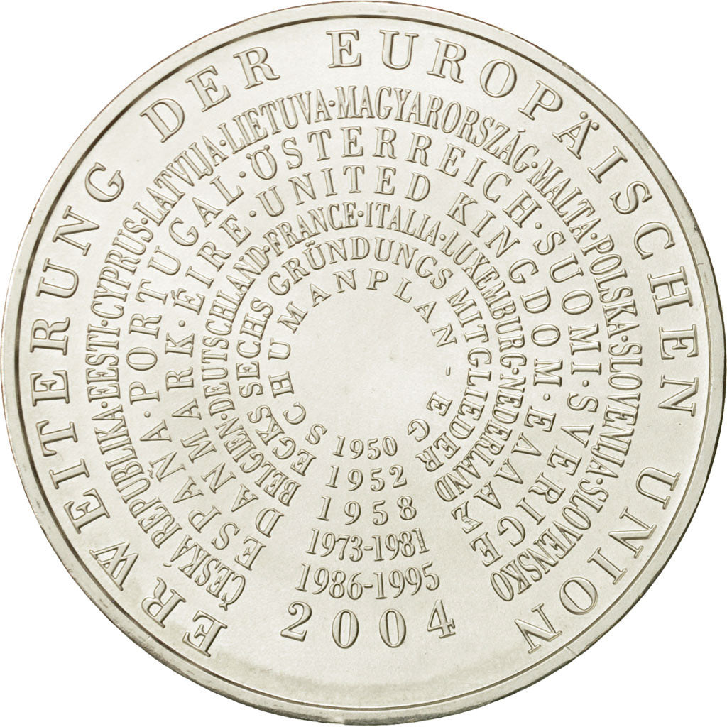 GERMANY - FEDERAL REPUBLIC, 10 Euro, 2004, MS(63), Silver, KM:231