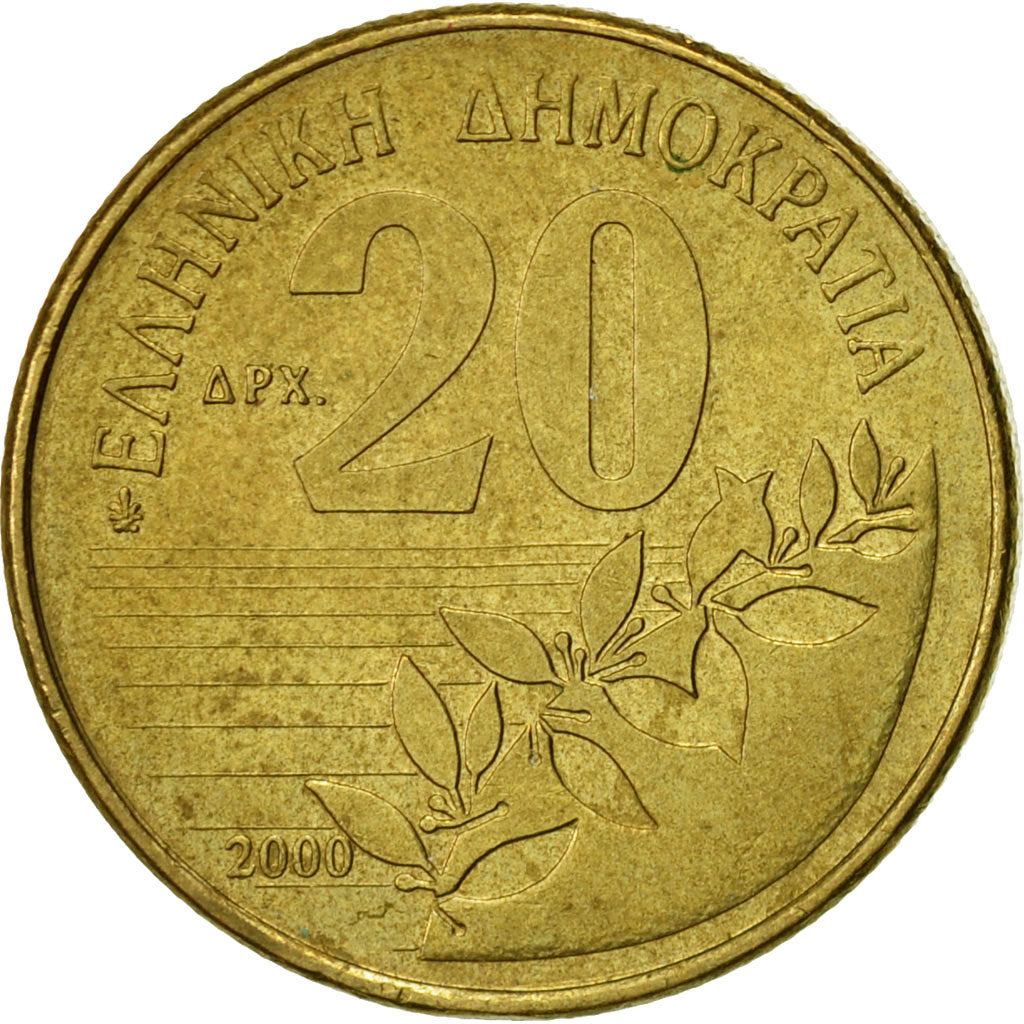 Monnaie, Grèce, 20 Drachmes, 2000, TTB, Aluminum-Bronze, KM:154