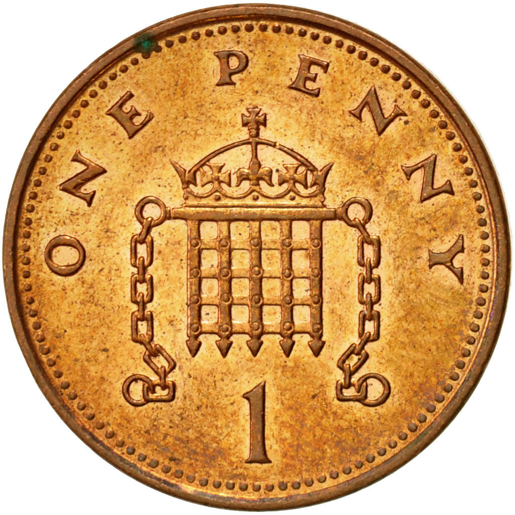 Coin, Great Britain, Elizabeth II, Penny, 2000, EF(40-45), Copper Plated Steel