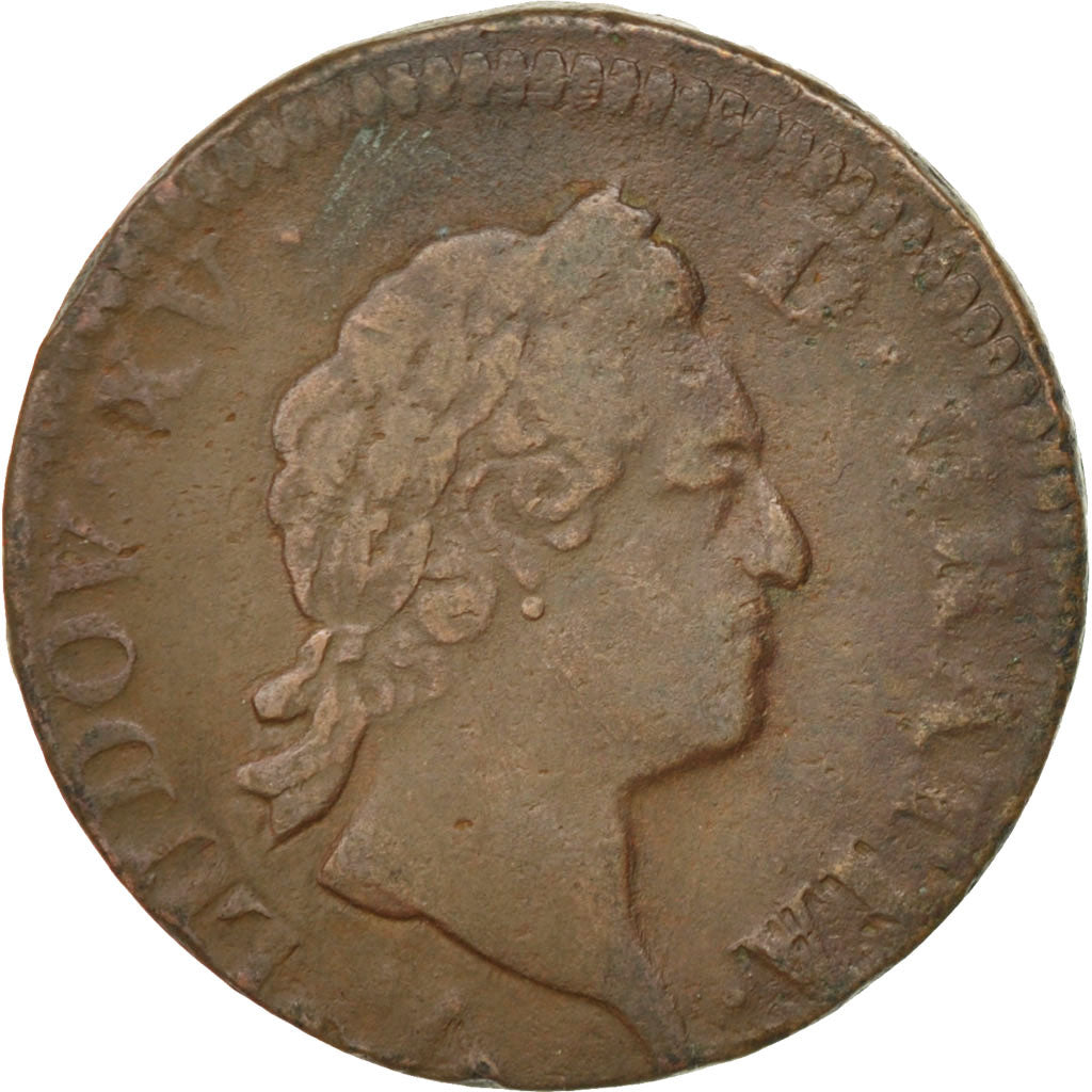 Münze, Frankreich, Louis XV, Sol à la vieille tête, Sol, 1770, Lille, S