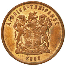 Münze, Südafrika, 2 Cents, 2000, SS, Copper Plated Steel, KM:159