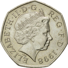 Coin, Great Britain, Elizabeth II, 50 Pence, 1998, AU(55-58), Copper-nickel