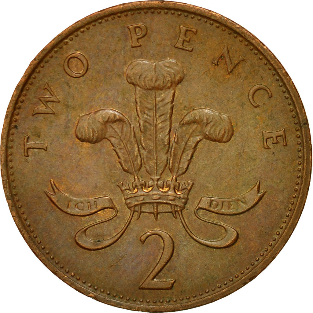 Moneda, Gran Bretaña, Elizabeth II, 2 Pence, 1991, MBC, Bronce, KM:936