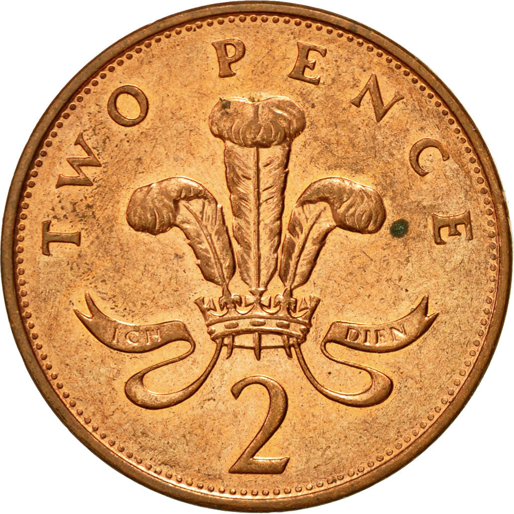 Coin, Great Britain, Elizabeth II, 2 Pence, 1992, EF(40-45), Copper Plated