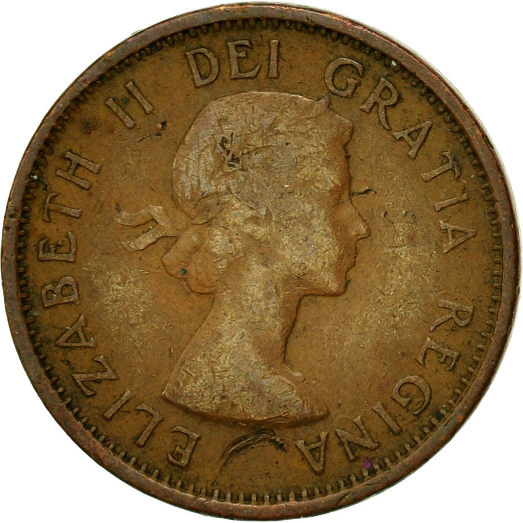 Coin, Canada, Elizabeth II, Cent, 1957, Royal Canadian Mint, Ottawa, EF(40-45)
