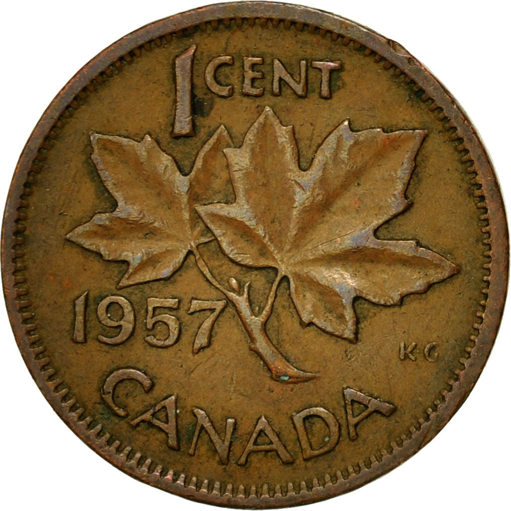 Coin, Canada, Elizabeth II, Cent, 1957, Royal Canadian Mint, Ottawa, EF(40-45)