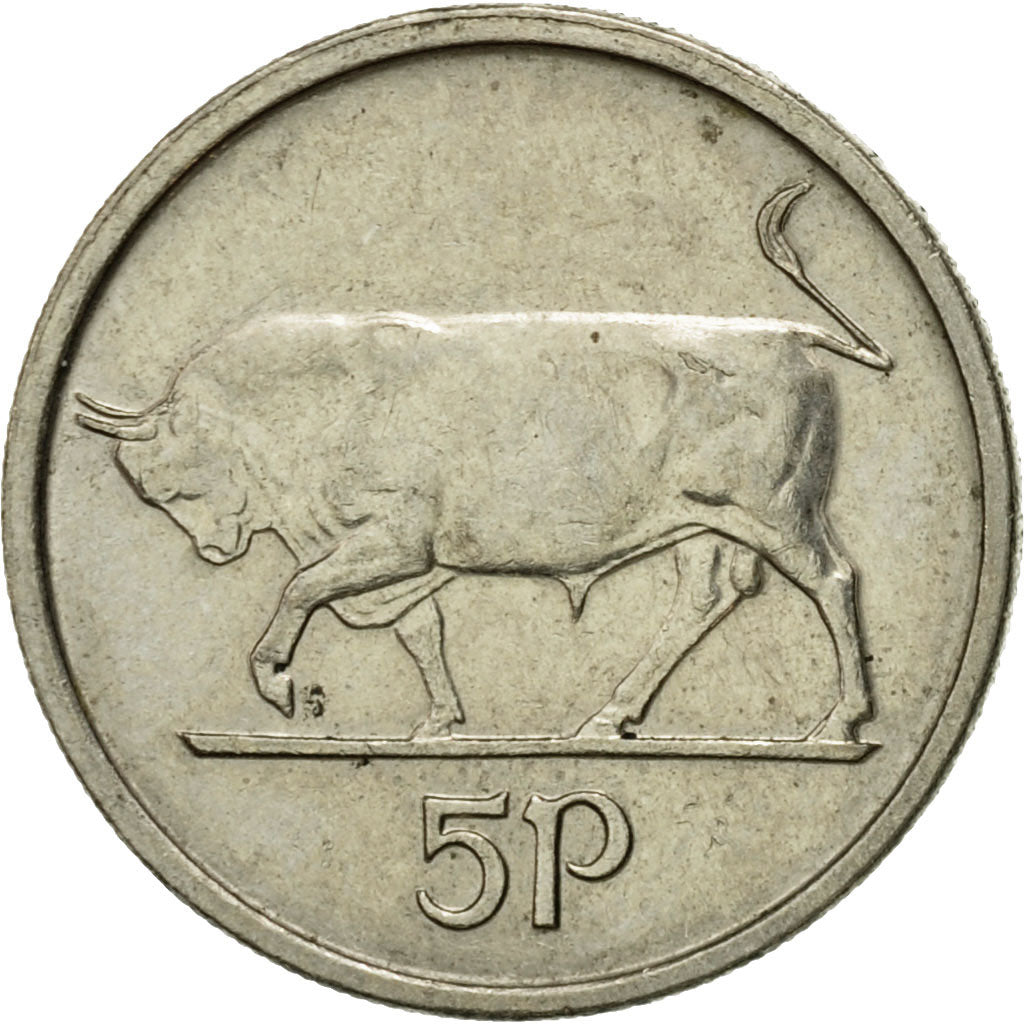 Moneda, REPÚBLICA DE IRLANDA, 5 Pence, 1996, MBC, Cobre - níquel, KM:28