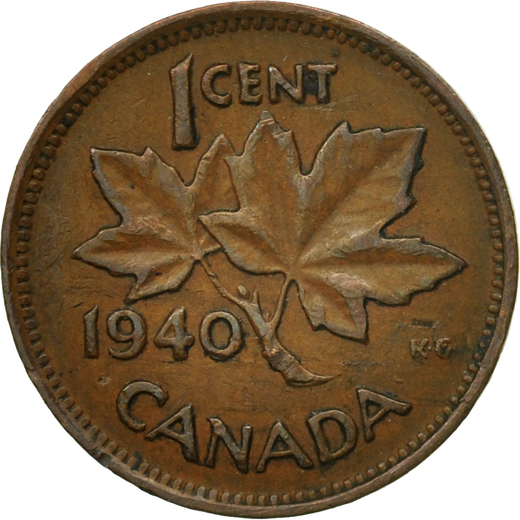 Coin, Canada, George VI, Cent, 1940, Royal Canadian Mint, Ottawa, EF(40-45)