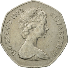 Coin, Great Britain, Elizabeth II, 50 Pence, 1982, EF(40-45), Copper-nickel