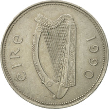 Münze, IRELAND REPUBLIC, Punt, Pound, 1990, SS+, Copper-nickel, KM:27