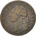 Monnaie, France, Louis XVI, Sol ou sou, Sol, 1791, Lyon, TTB, Cuivre, KM:578.5