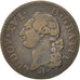 Monnaie, France, Louis XVI, Sol ou sou, Sol, 1791, Lyon, TTB, Cuivre, KM:578.5