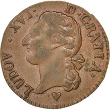 FRANCE, 1/2 Sol ou 1/2 sou, 1/2 Sol, 1785, Strasbourg, KM #586.4, EF(40-45),...