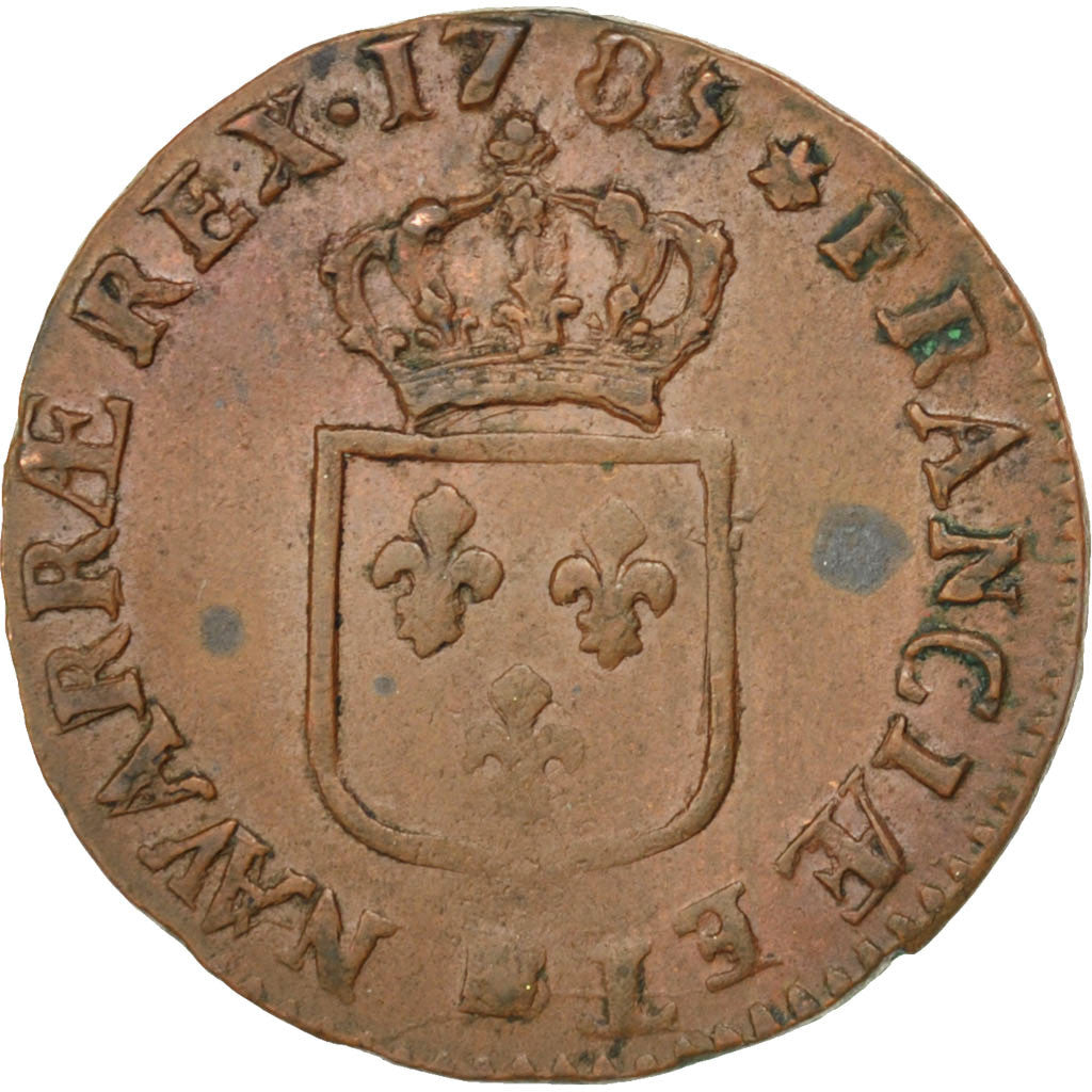 FRANCE, 1/2 Sol ou 1/2 sou, 1/2 Sol, 1785, Strasbourg, KM #586.4, EF(40-45),...