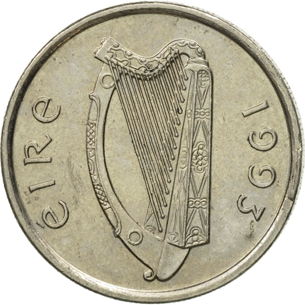 Coin, IRELAND REPUBLIC, 5 Pence, 1993, AU(50-53), Copper-nickel, KM:28