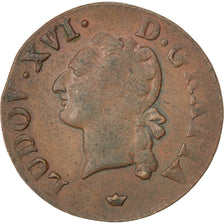 FRANCE, 1/2 Sol ou 1/2 sou, 1/2 Sol, 1789, Toulouse, KM #586.10, EF(40-45),...