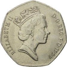 Coin, Great Britain, Elizabeth II, 50 Pence, 1997, AU(50-53), Copper-nickel