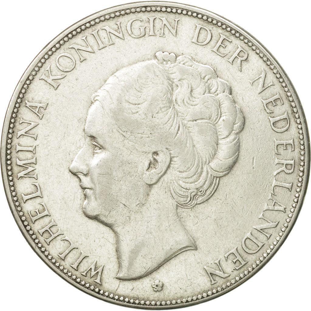 Moneta, Paesi Bassi, Wilhelmina I, 2-1/2 Gulden, 1930, BB+, Argento, KM:165
