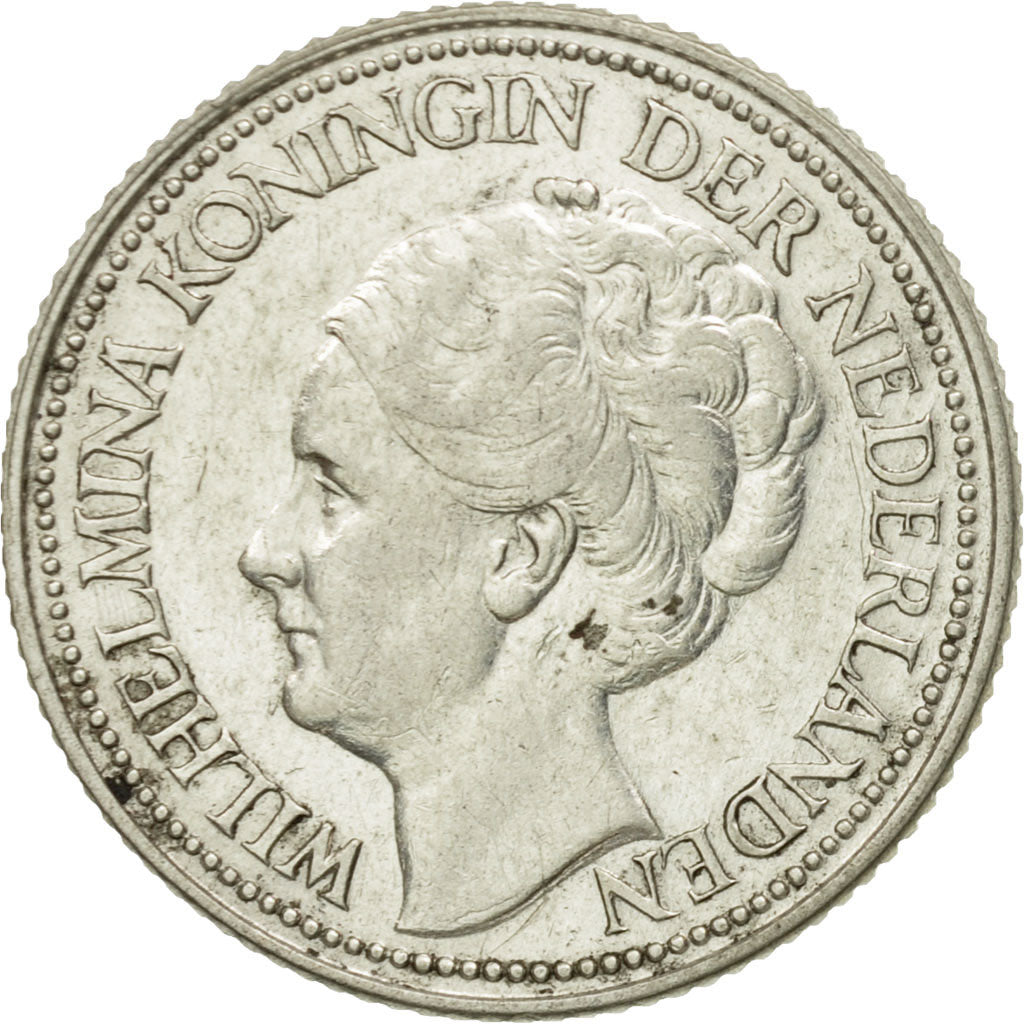 Coin, Netherlands, Wilhelmina I, 25 Cents, 1941, AU(55-58), Silver, KM:164