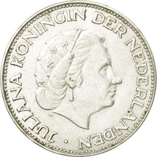 Coin, Netherlands, Juliana, 2-1/2 Gulden, 1966, AU(55-58), Silver, KM:185