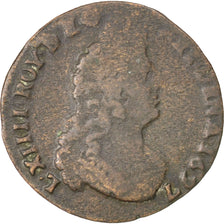 Monnaie, France, Louis XIV, Liard de France au buste âgé, troisième type