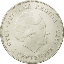 Moneta, Holandia, Juliana, 10 Gulden, 1973, MS(63), Srebro, KM:196