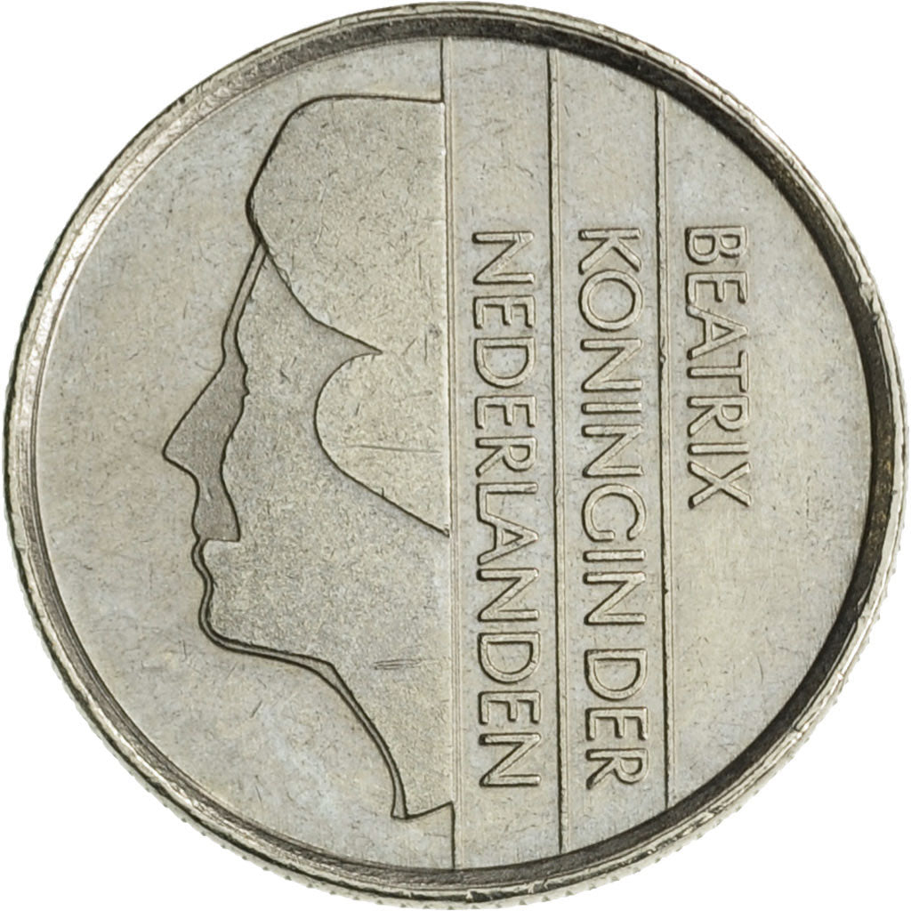 Moneta, Holandia, Beatrix, 25 Cents, 1983, EF(40-45), Nikiel, KM:204