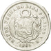 Moneda, Perú, SOUTH PERU, Dinero, 1865, Lima, BC+, Plata, KM:190